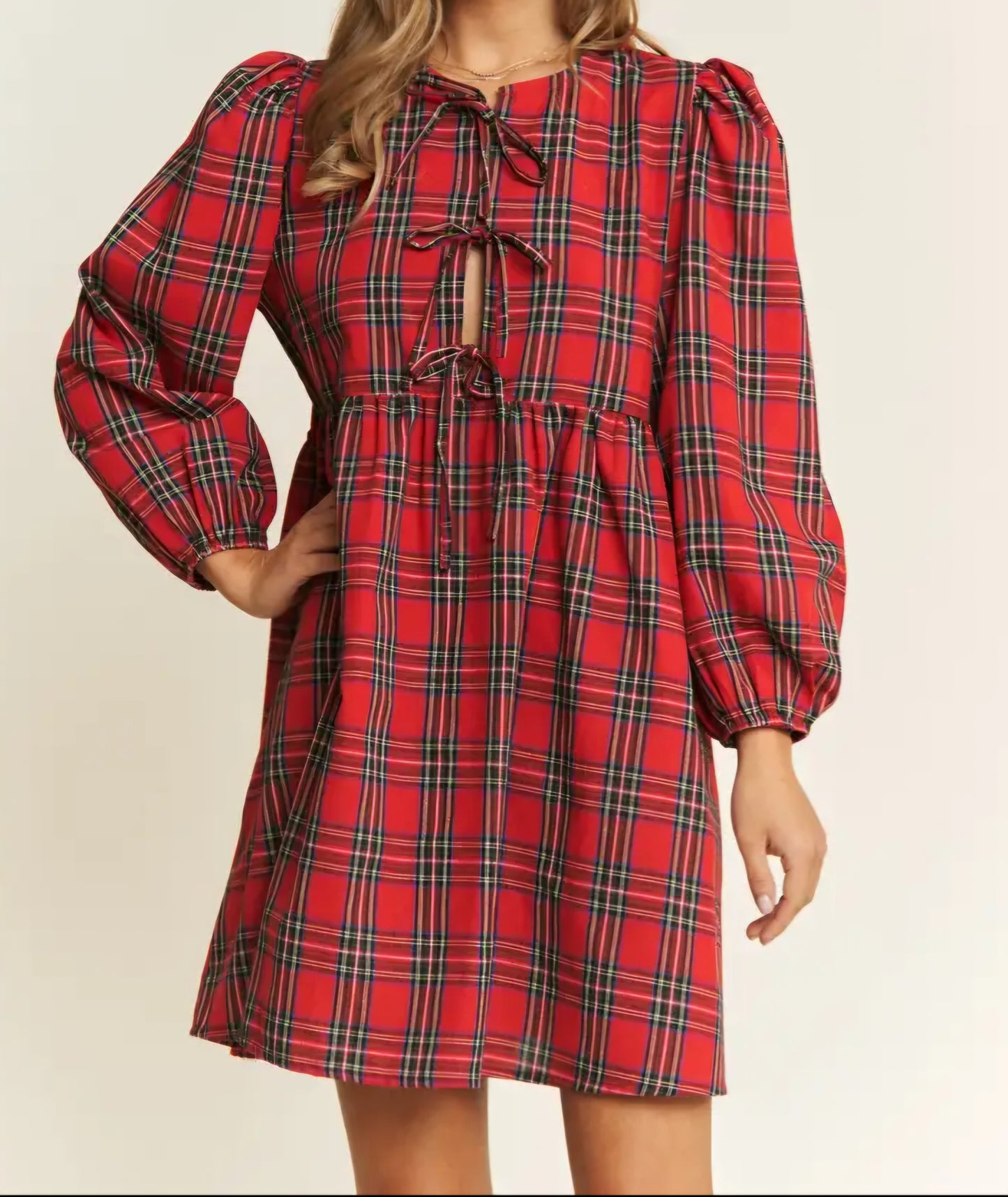 Plaid Bow Dress