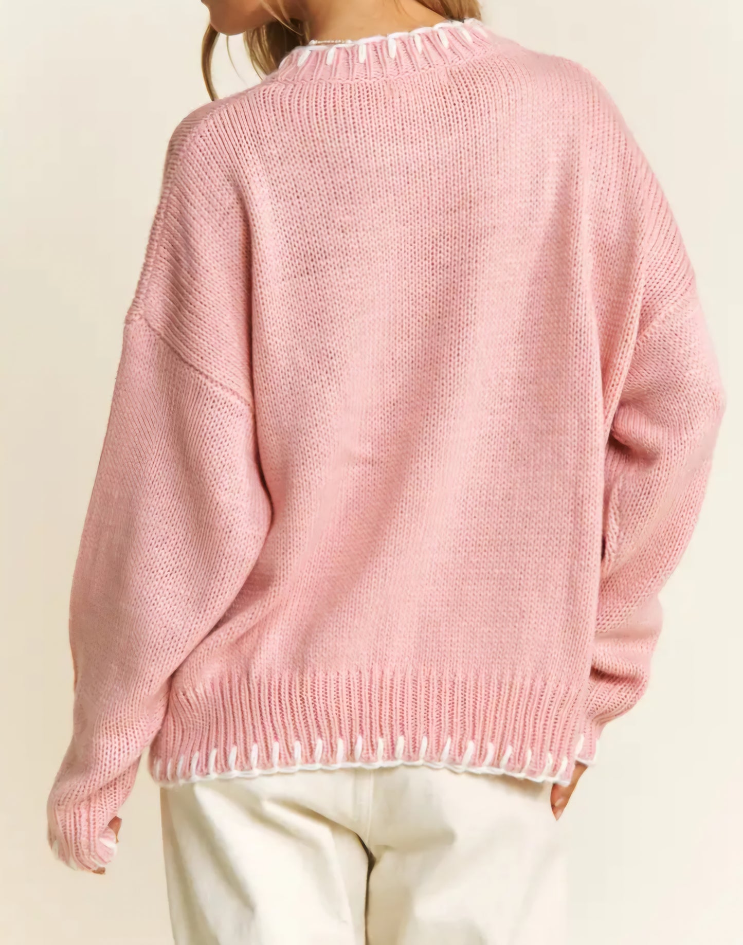 Bow Sweater - Pink