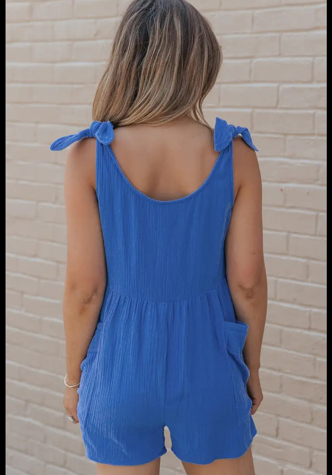 Knotted Strap Romper