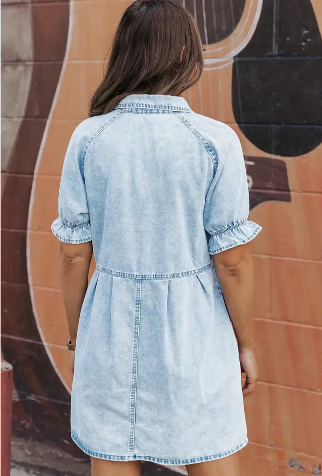 Buttoned Denim Dress